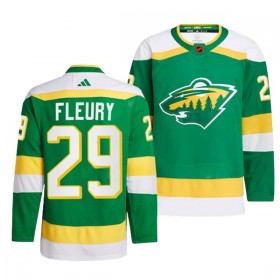 Minnesota Wild tröja Marc Andre Fleury 29 Adidas 2022-23 Grön Reverse Retro 2.0 Authentic - NHL Tröjor Herr